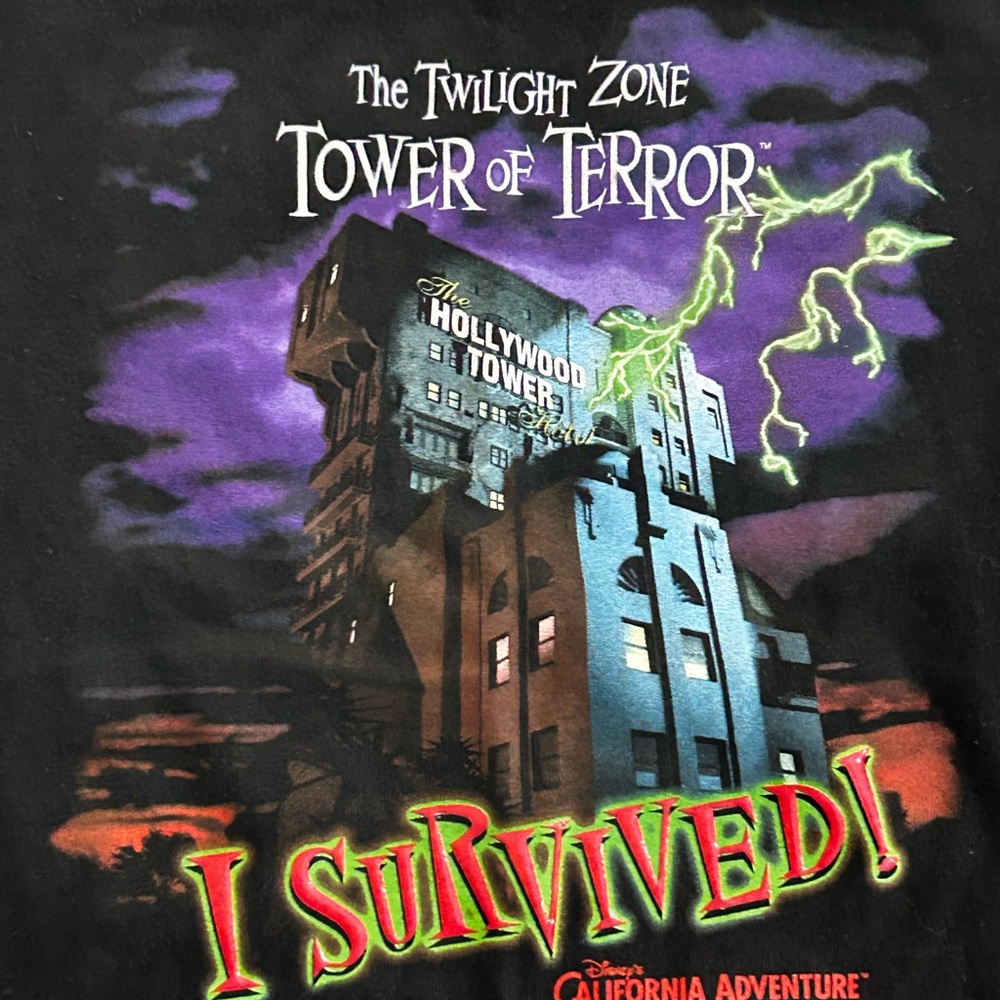 Vintage Tower of Terror Kids T-Shirt size medium - Picture 2 of 5